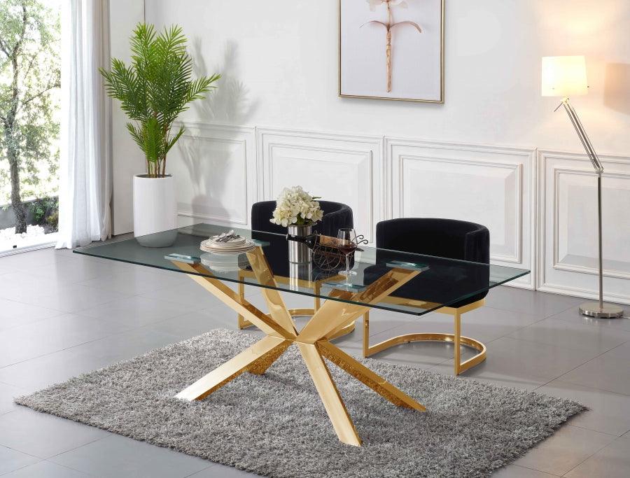 Capri Dining Table In Gold - 716 - T | Meridian | Home Elegance USA