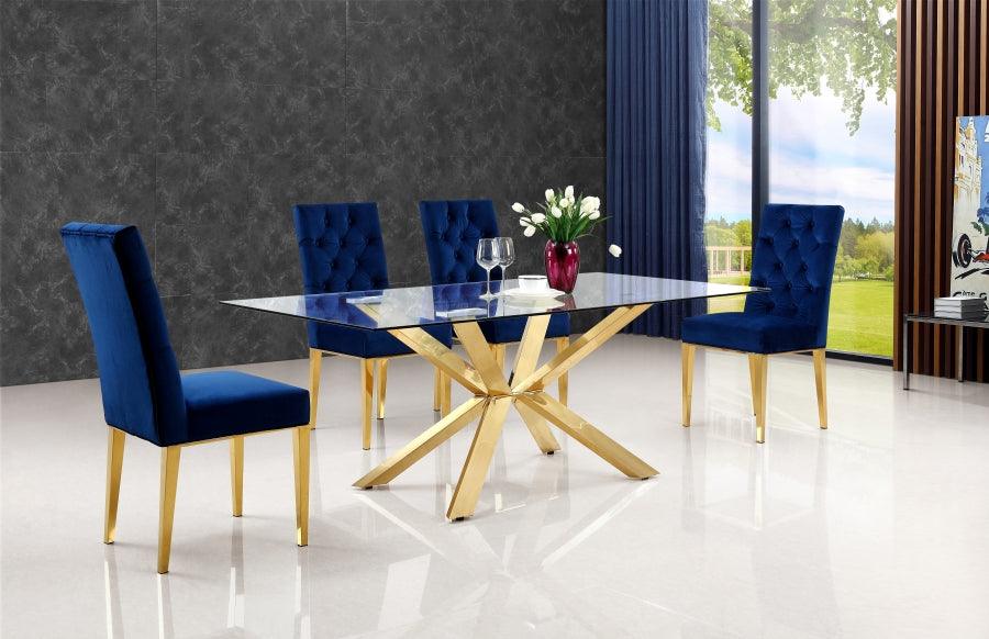 Capri Dining Table In Gold - 716 - T | Meridian | Home Elegance USA
