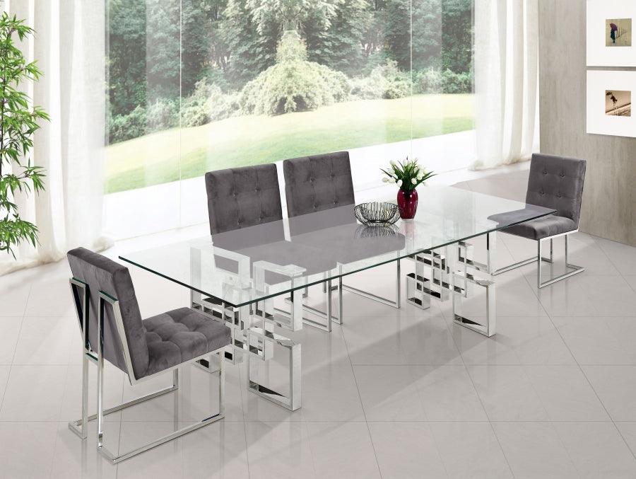 Alexis Dining Table In Chrome - 731 - T | Meridian | Home Elegance USA