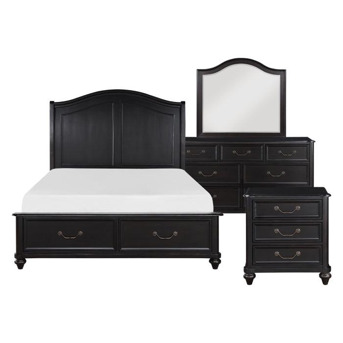 Homelegance - Herman 4 Piece Queen Bedroom Set In Charcoal Brown - 1420-1*4