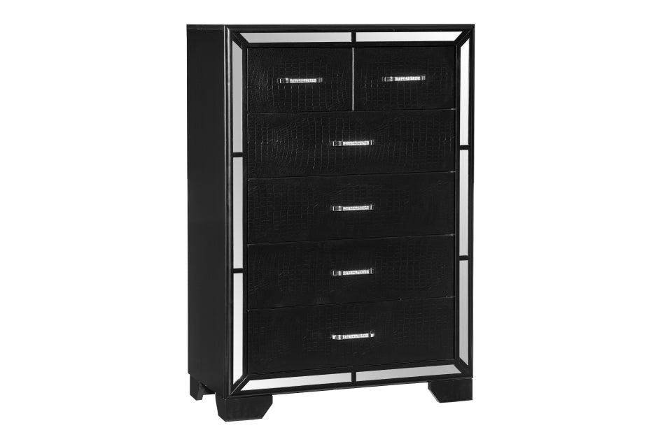 Aveline 6 Piece Eastern King Bedroom Set In Black 1428Bkk - 1Ek*6 | Homelegance | Home Elegance USA