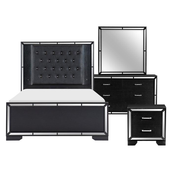 Aveline 4 Piece Queen Bedroom Set In Black 1428Bk - 1*4 | Homelegance | Home Elegance USA