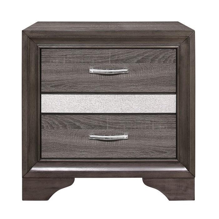 Homelegance - Luster Night Stand In Gray - 1505-4