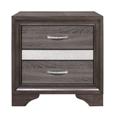 Homelegance - Luster Night Stand In Gray - 1505-4