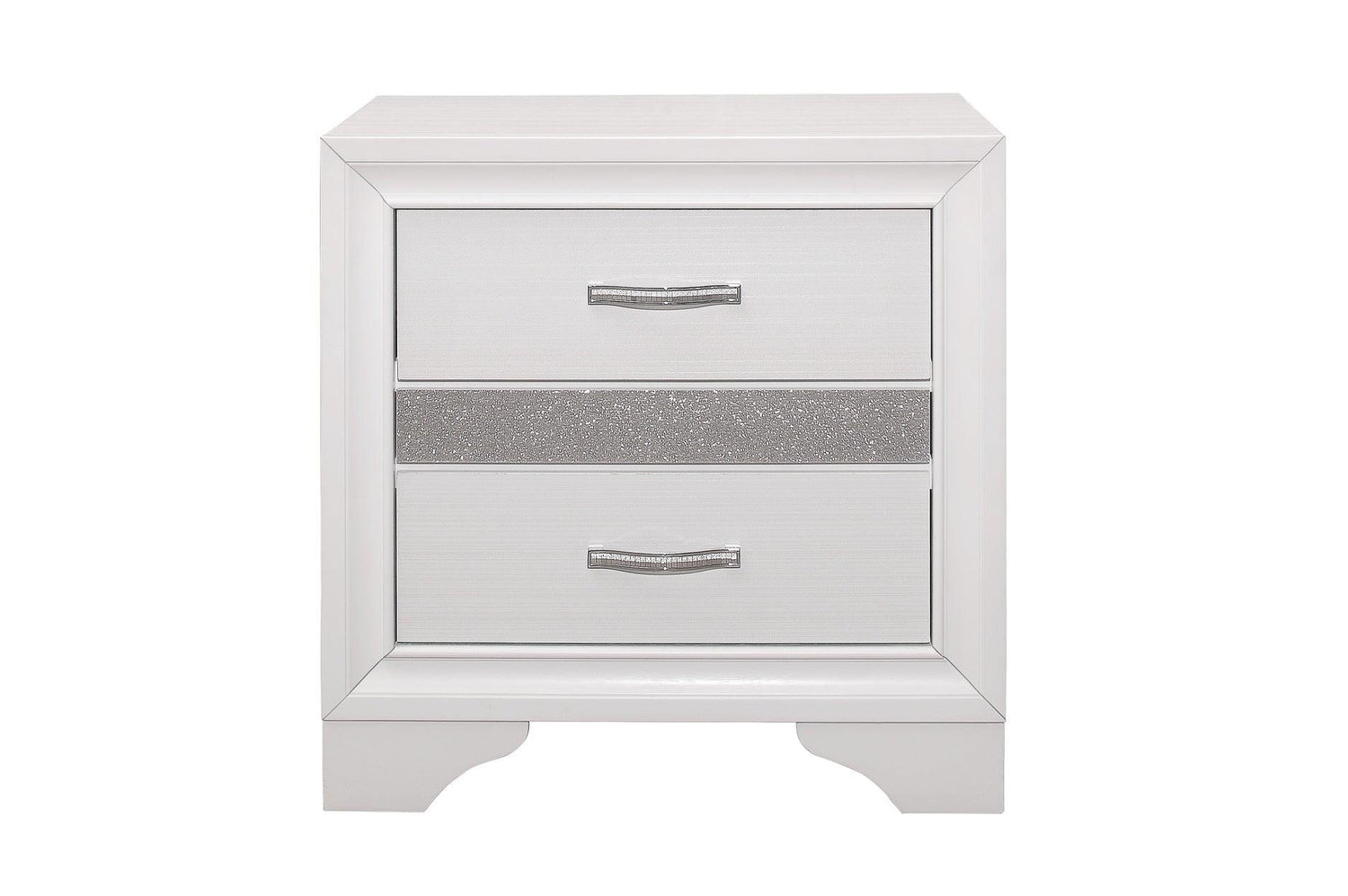 Homelegance - Luster 5 Piece Eastern King Platform Bedroom Set In White - 1505Wk-1Ek-5Set