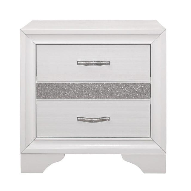 Homelegance - Luster Night Stand In White - 1505W-4