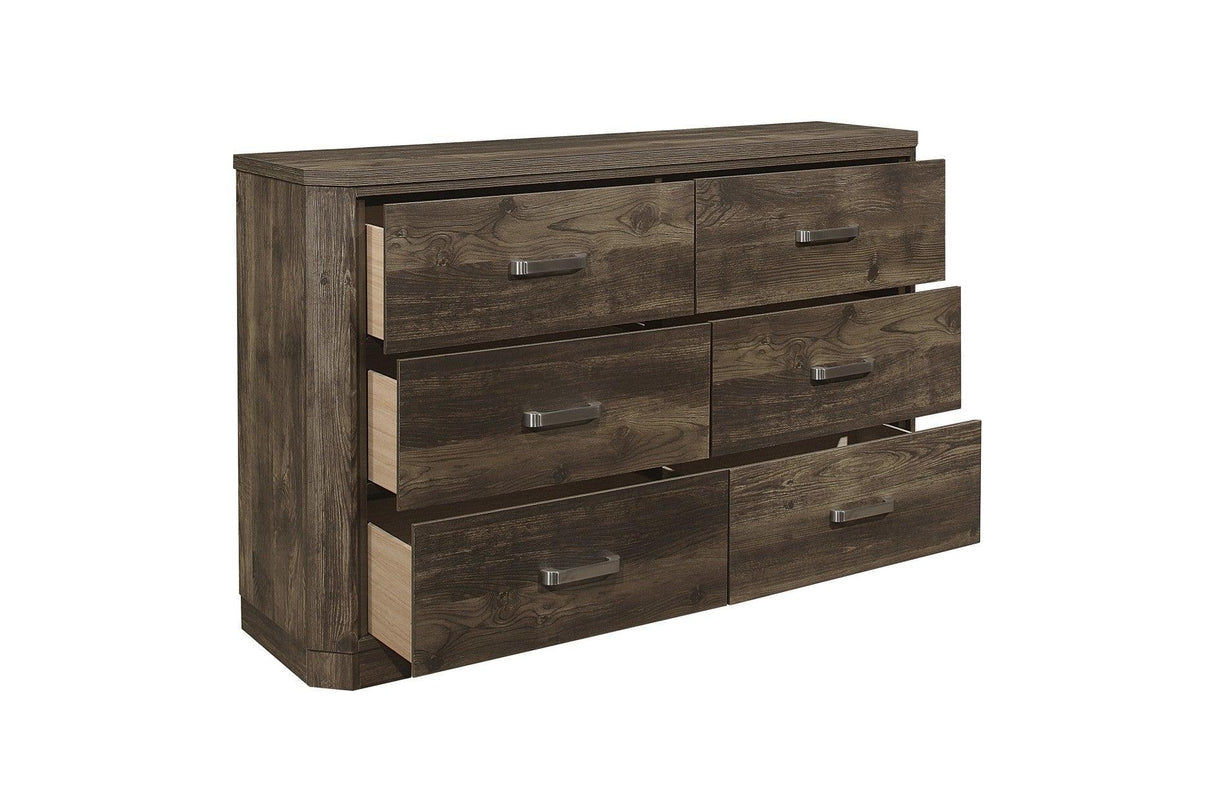 Homelegance - Jocelyn 5 Piece Eastern King Bedroom Set In Rustic Brown - 1509K-1Ek-5Set