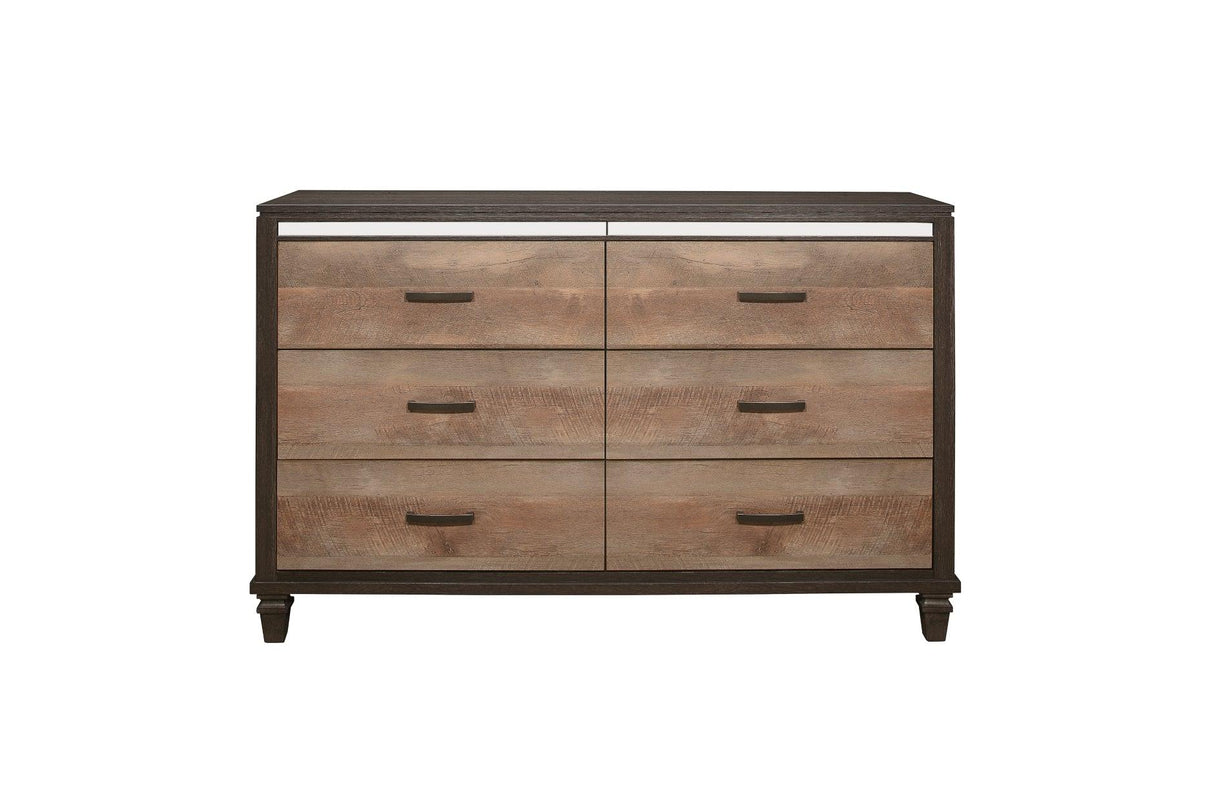 Danridge 6 Piece Queen Bedroom Set In Brown 1518 - 1 - 6Set | Homelegance | Home Elegance USA