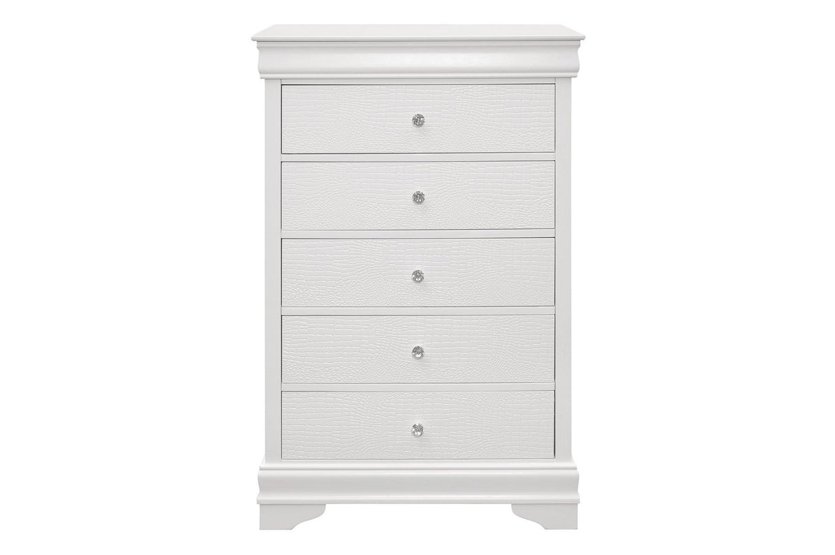 Homelegance - Lana 6 Piece Queen Bedroom Set In White - 1556W-1-6Set