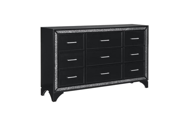 Homelegance - Salon Dresser In Pearl Black Metallic - 1572Bk-D