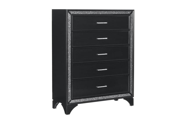 Homelegance - Salon Chest In Pearl Black Metallic - 1572Bk-C