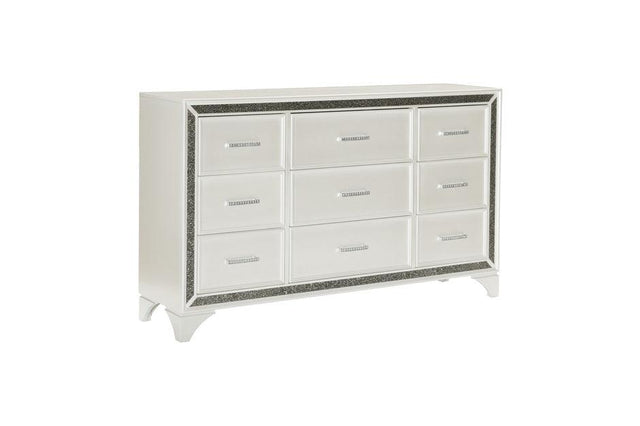 Homelegance - Salon Dresser In Pearl White Metallic - 1572W-D