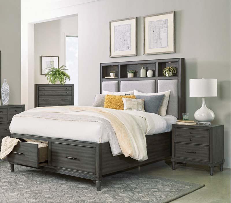 Wittenberry 3 Piece Queen Platform Bedroom Set In Gray 1573-1-3Set | Homelegance - sold by Home Elegance USA