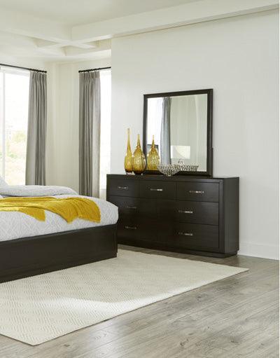 Homelegance - Hodgin Dresser With Mirror In Dark Charcoal - 1575-Dm