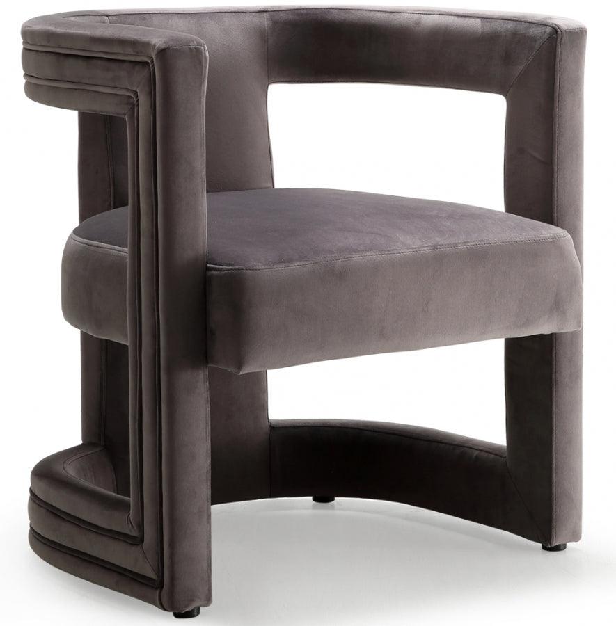 Blair Velvet Dining - Accent Chair In Grey - 530Grey | Meridian | Home Elegance USA