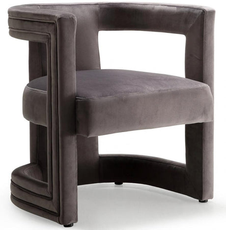 Blair Velvet Dining - Accent Chair In Grey - 530Grey | Meridian | Home Elegance USA