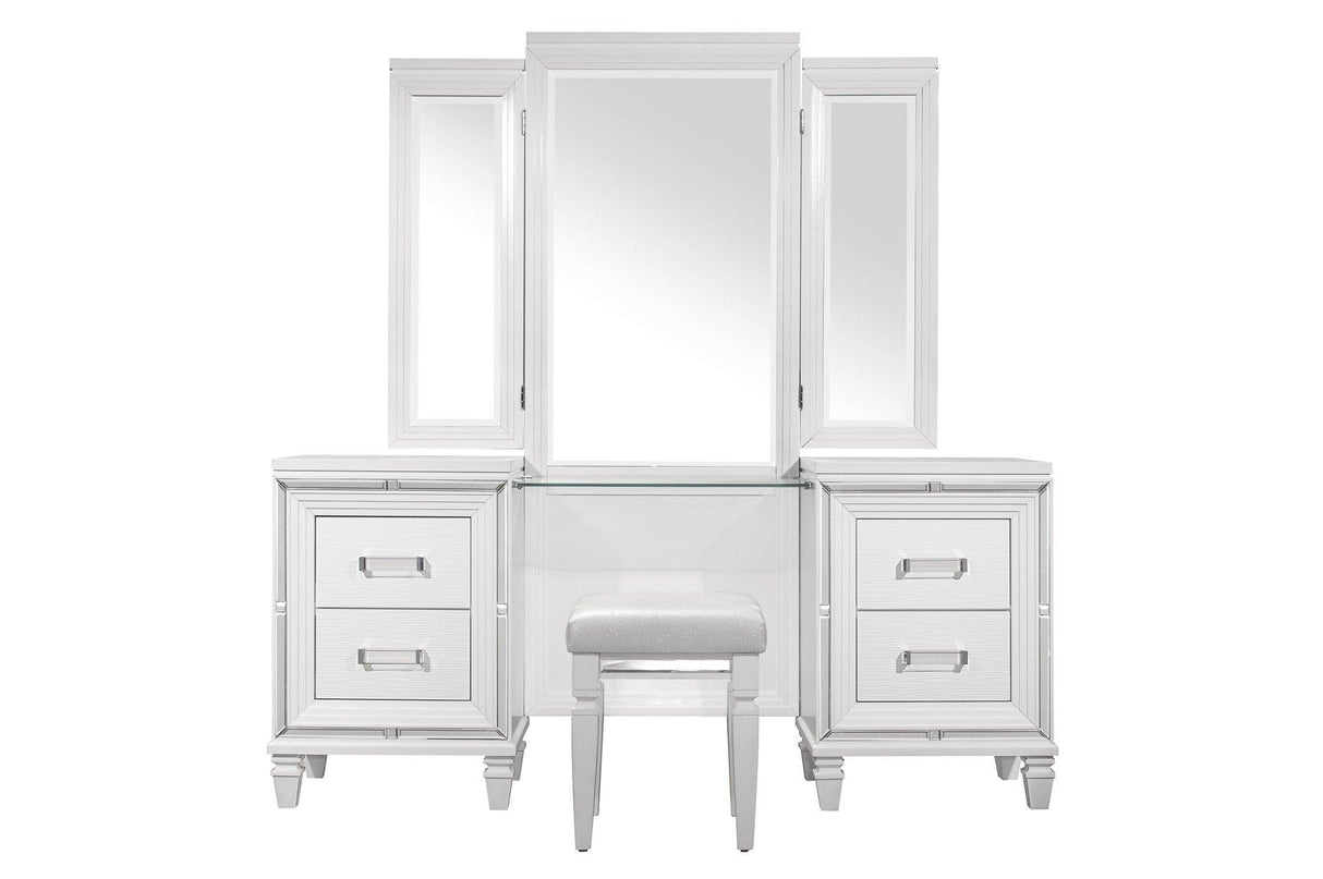 Homelegance - Tamsin Vanity Dresser With Mirror Set In White - 1616W-15*