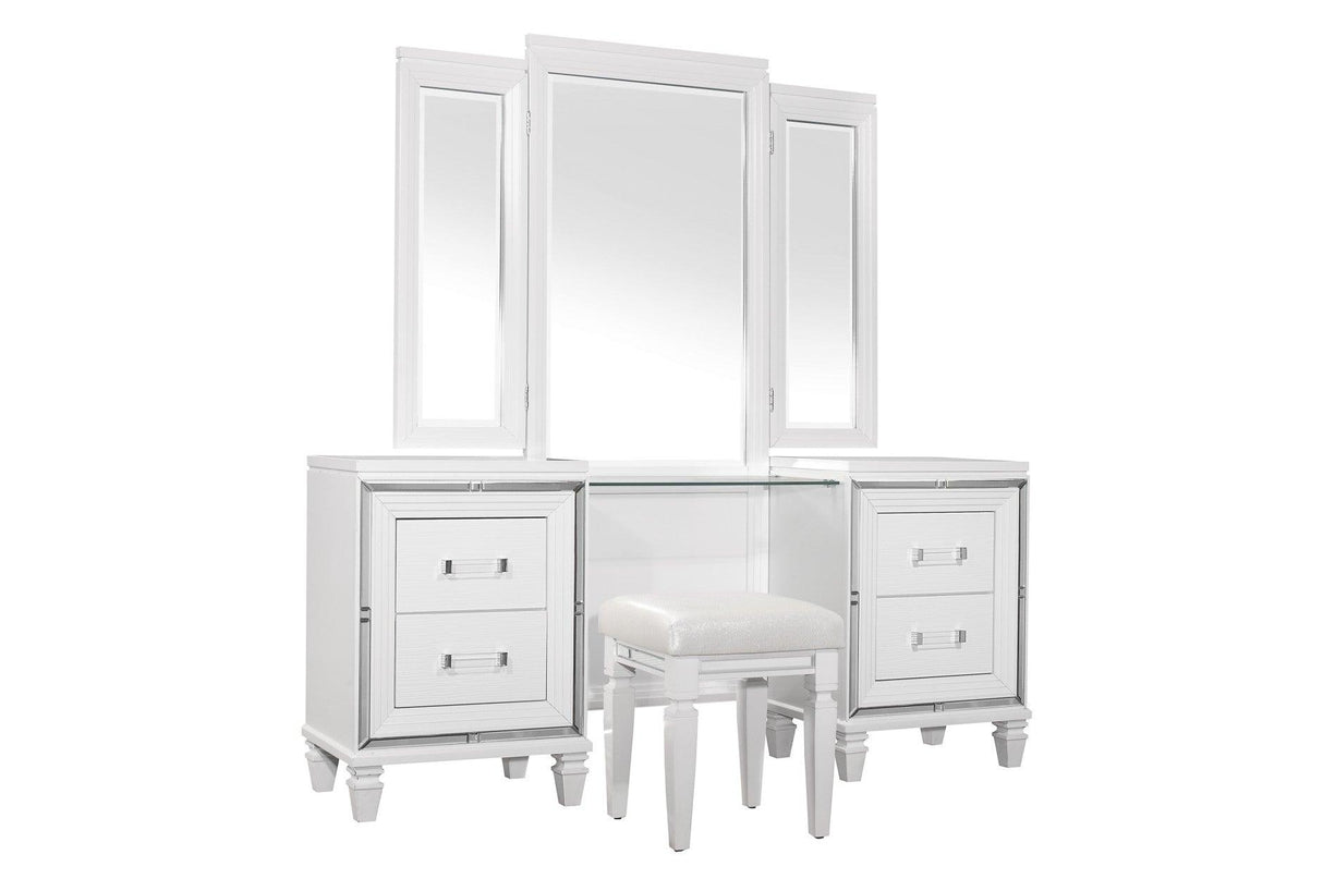 Homelegance - Tamsin Vanity Dresser With Mirror Set In White - 1616W-15*