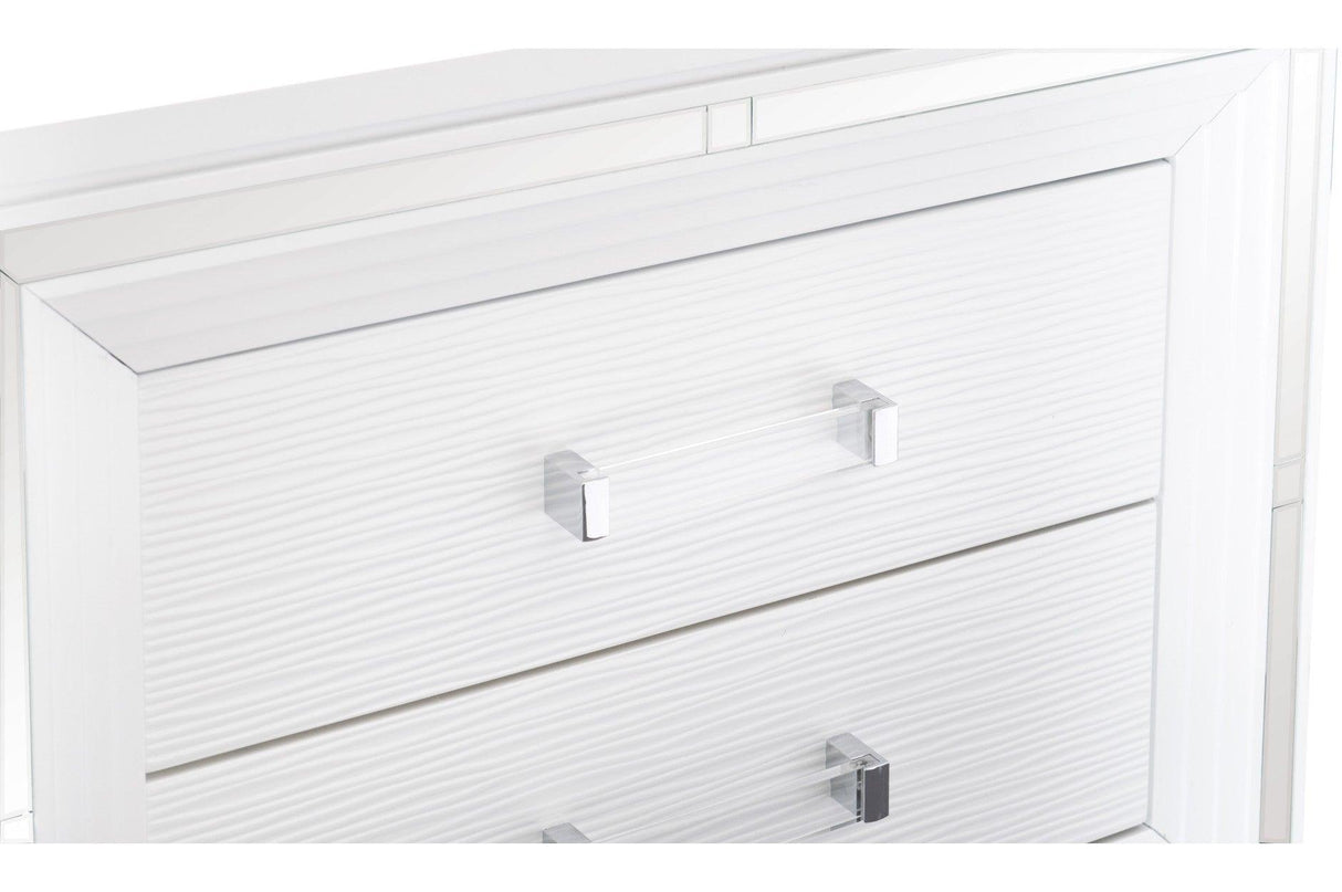 Homelegance - Tamsin 5 Piece Eastern King Platform Bedroom Set In White - 1616Wk-1Ek-5Set