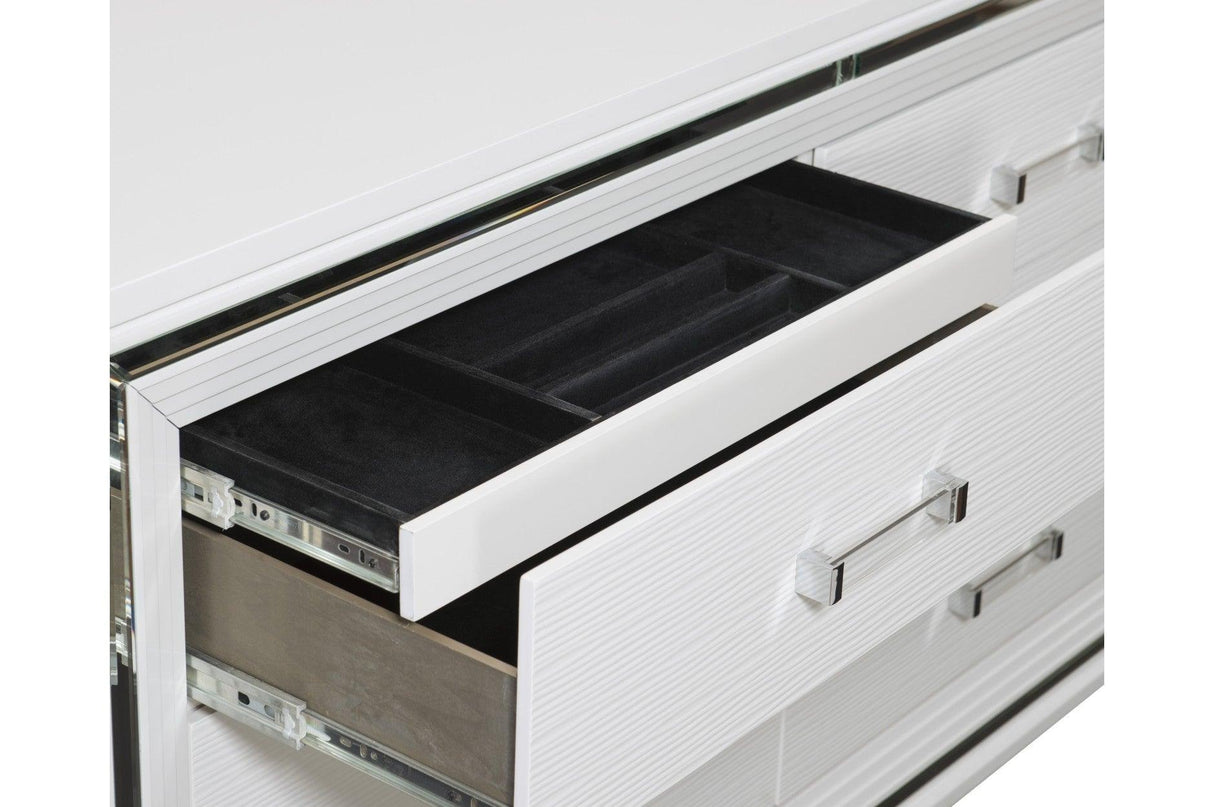 Homelegance - Tamsin 6 Piece Queen Platform Bedroom Set In White - 1616W-1-6Set