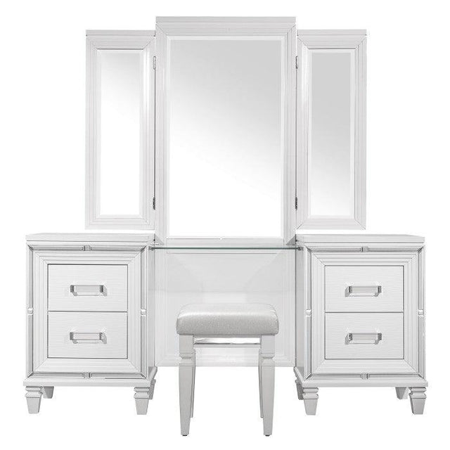 Homelegance - Tamsin Vanity Dresser With Mirror Set In White - 1616W-15*