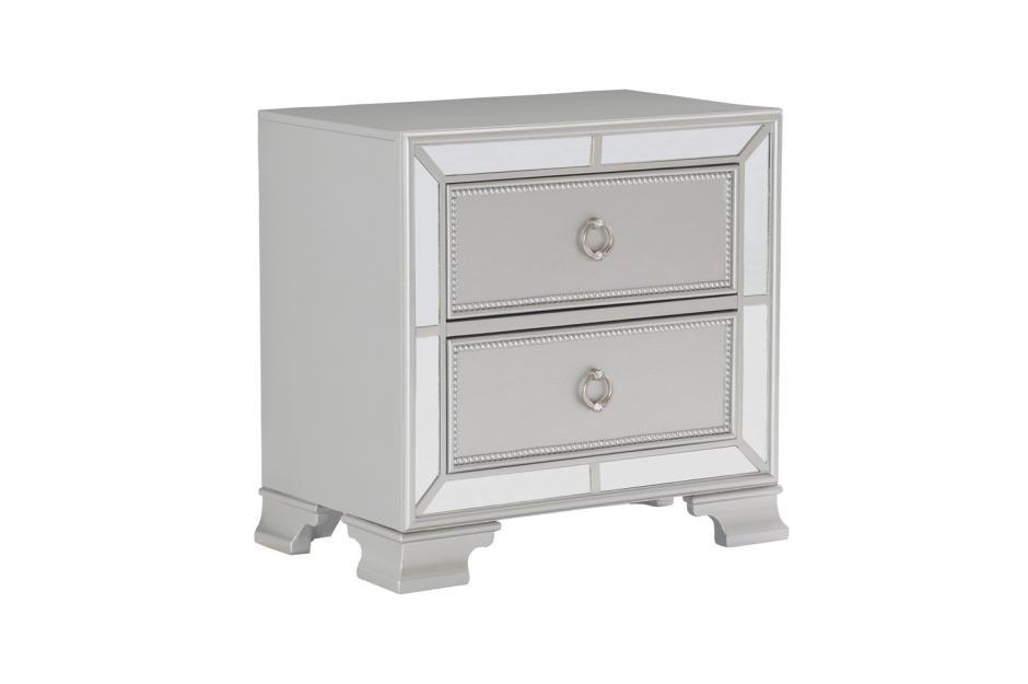 Avondale Night Stand In Silver 1646 - 4 | Homelegance | Home Elegance USA