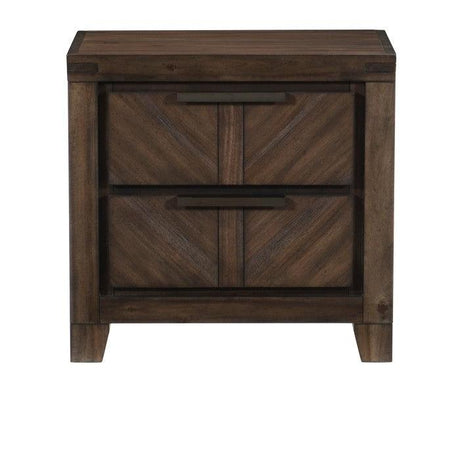 Homelegance - Parnell Night Stand In Distressed Espresso - 1648-4