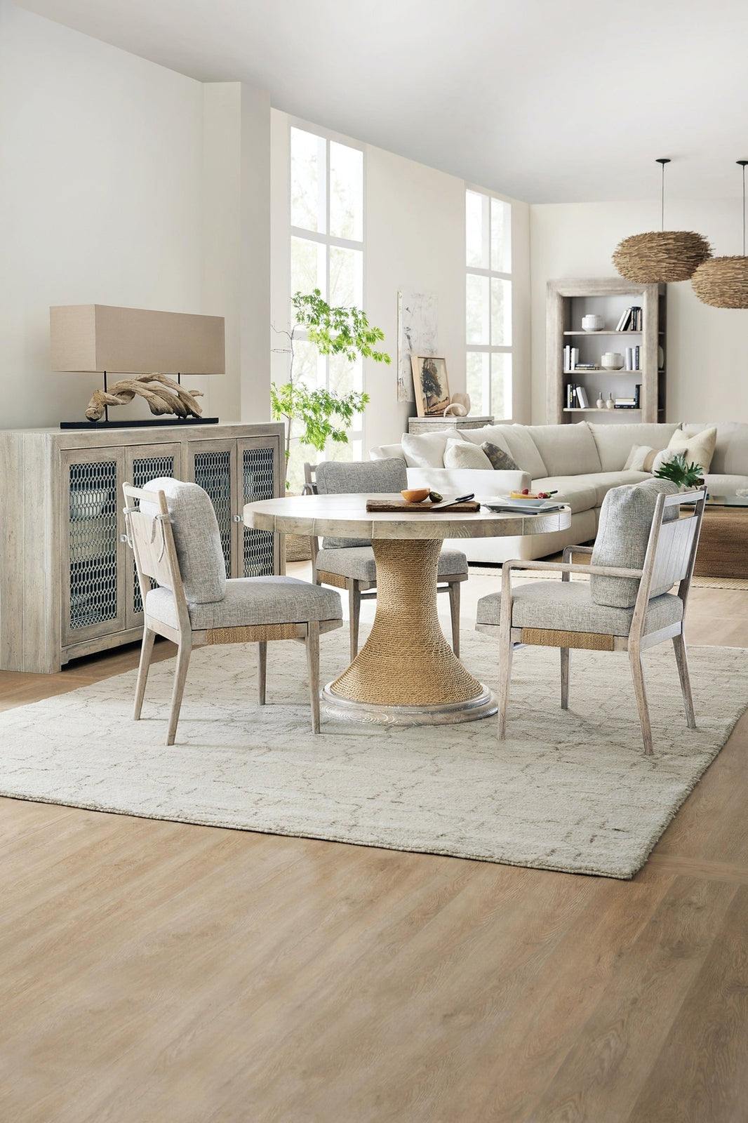 Amani 48Inch Round Pedestal Dining Table | Hooker | Home Elegance USA