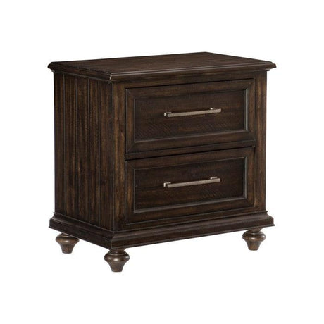 Cardano Night Stand In Driftwood Charcoal 1689 - 4 | Homelegance | Home Elegance USA