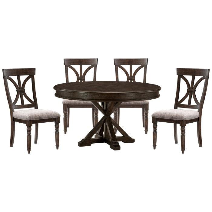 Cardano 5 Piece Dining Room Set In Driftwood Charcoal 1689 - 54 - 5Set | Homelegance | Home Elegance USA
