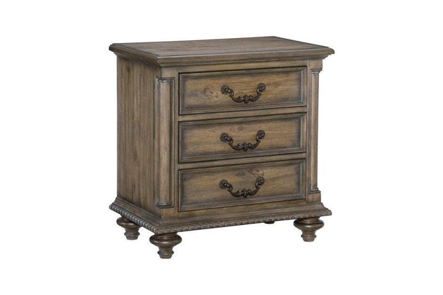 Homelegance - Rachelle Night Stand In Weathered Pecan - 1693-4