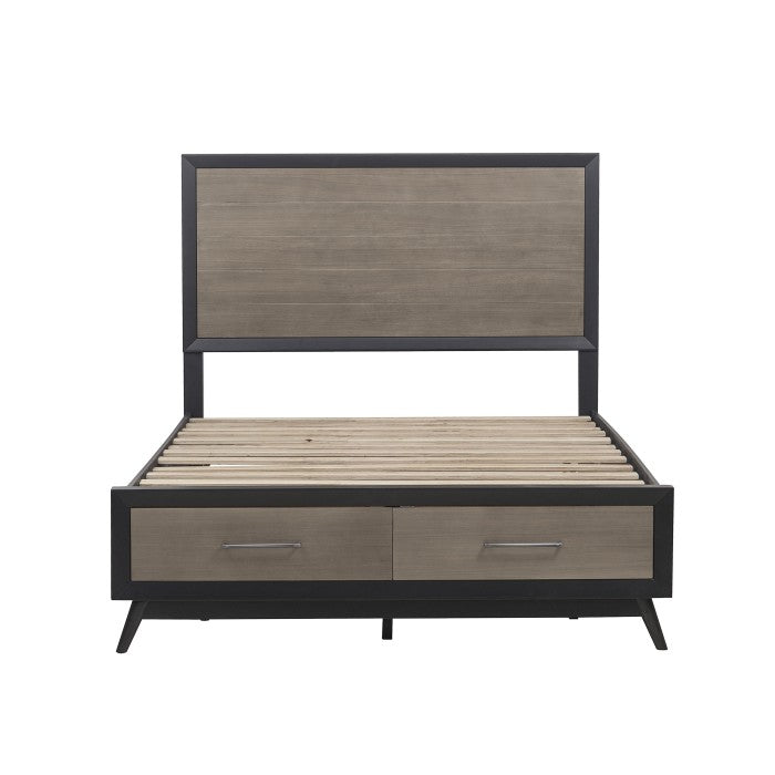 Homelegance - Raku Full Platform Bed With Footboard Storage - 1711Fnc-1