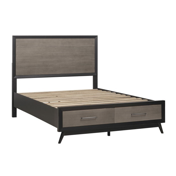 Homelegance - Raku Queen Platform Bed With Footboard Storage - 1711Nc-1