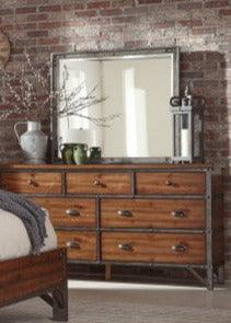 Homelegance - Holverson Brown Milk Crate 6 Piece Eastern King Sleigh Bedroom Set - 1715K-1Ek-6