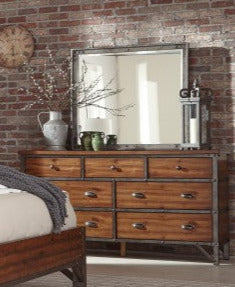 Homelegance - Holverson Brown Milk Crate 6 Piece Queen Sleigh Bedroom Set - 1715-1-6