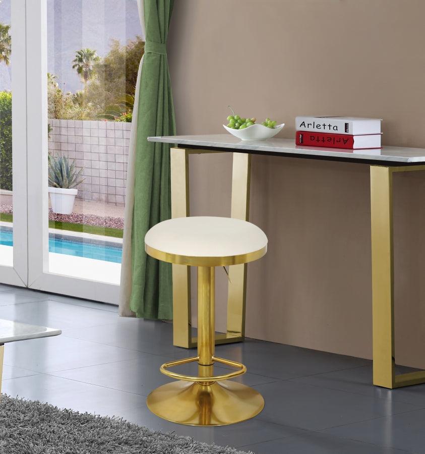 Brody Adjustable Stool Set Of 2 In White - 955White - C | Meridian | Home Elegance USA