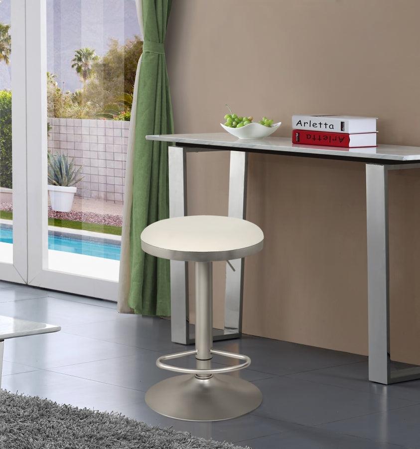 Brody Adjustable Stool Set Of 2 In White - 956White - C | Meridian | Home Elegance USA