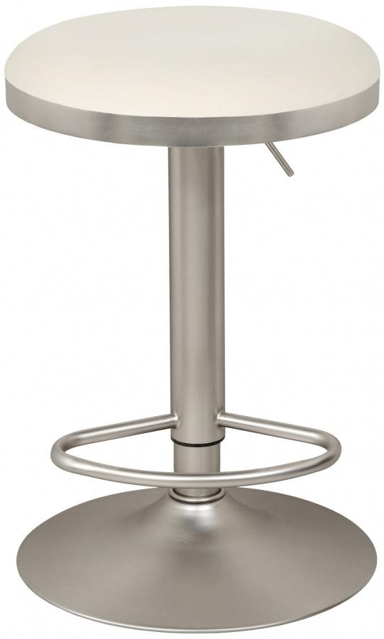 Brody Adjustable Stool Set Of 2 In White - 956White - C | Meridian | Home Elegance USA