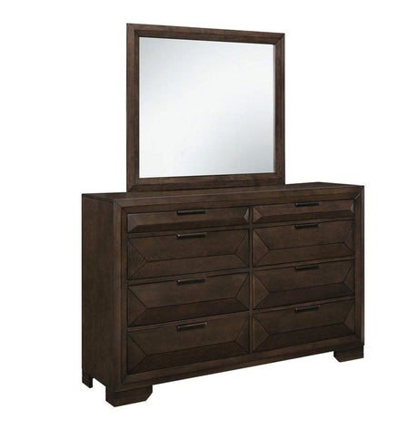 Homelegance - Chesky Warm Espresso Dresser And Mirror - 1753-5-6