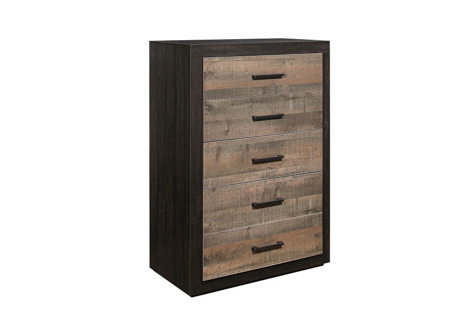 Homelegance - Miter Mahogany And Ebony 5 Piece Eastern King Platform Storage Bedroom Set - 1762K-1Ek-9
