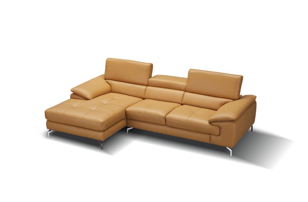 A973B Italian Leather Mini Sectional Left Facing Chaise In Freesia - 179064 - Lhfc | J&M | Home Elegance USA