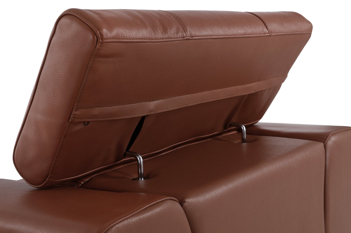 Global United Top Grain Italian Leather  Chair - Home Elegance USA