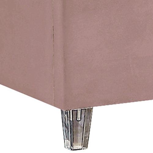 Candace Velvet King Bed In Pink - Candacepink - K | Meridian | Home Elegance USA