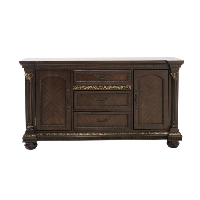 Homelegance - Russian Hill Warm Cherry Buffet & Hutch - 1808-50-55