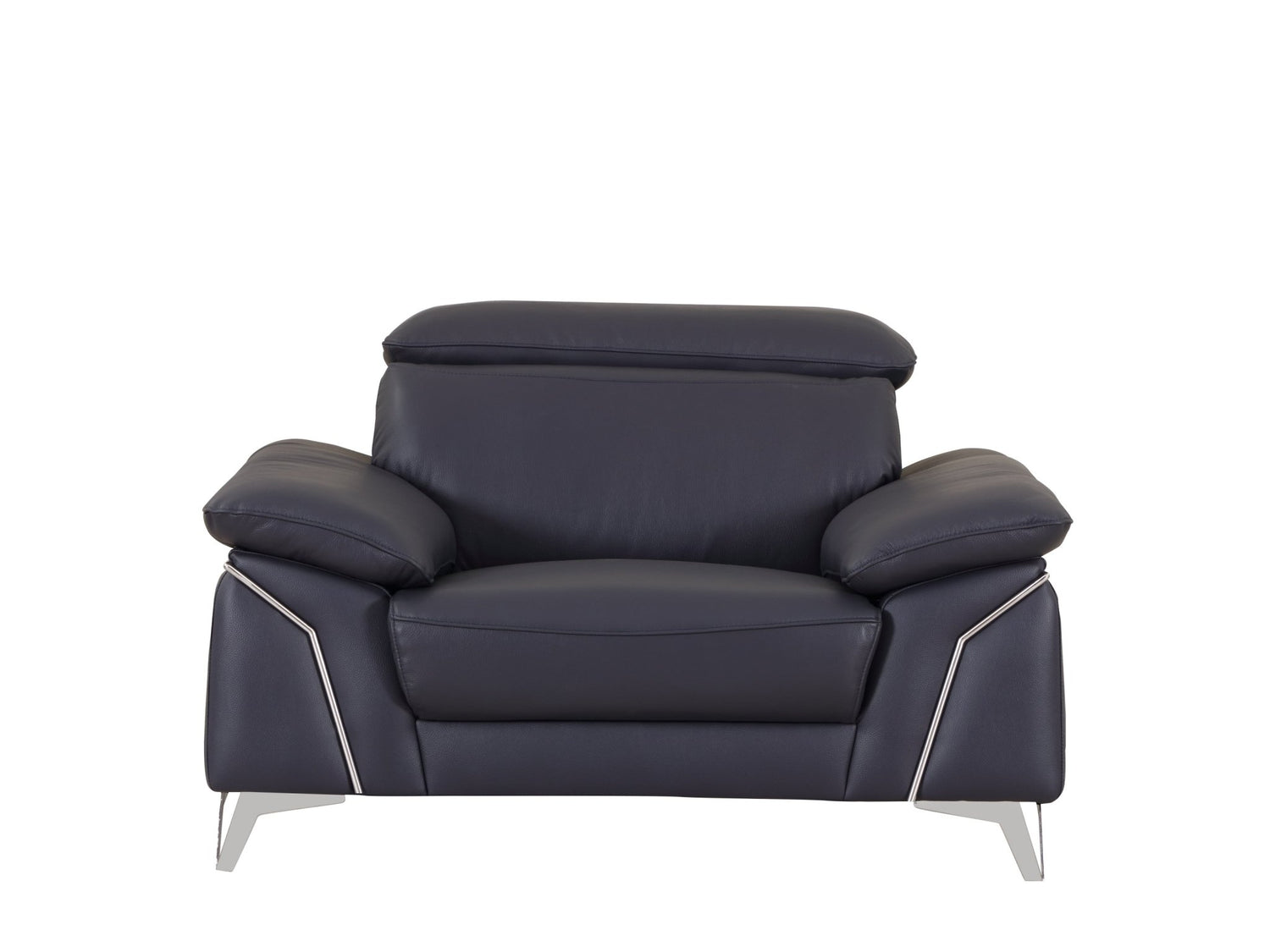 Global United Top Grain Italian Leather Chair - Home Elegance USA