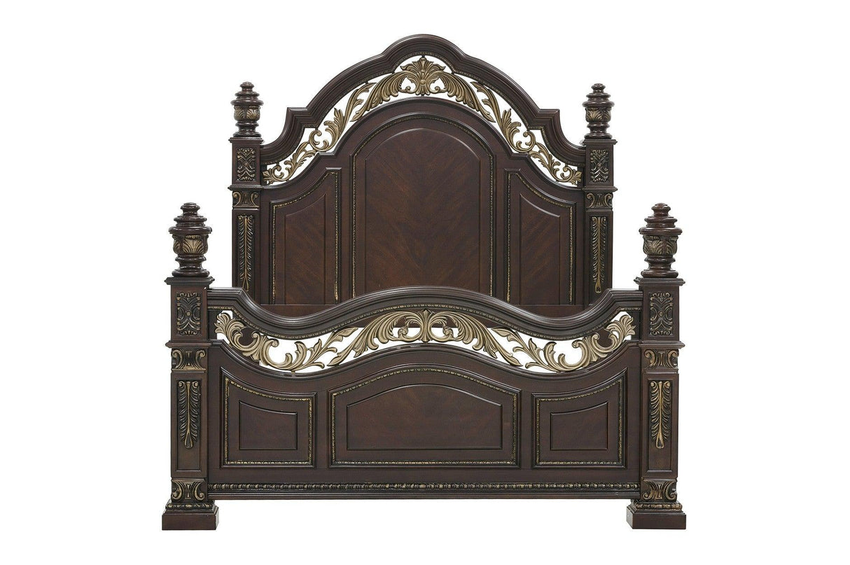 Catalonia 5 Piece Queen Bedroom Set In Dark Cherry 1824 - 1 - 5 Set | Homelegance | Home Elegance USA