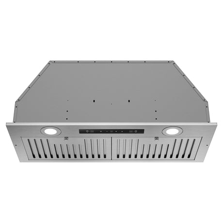 27.5 inch Insert Stainless Steel Range Hood with One Motor, LED Screen Finger Touch Control