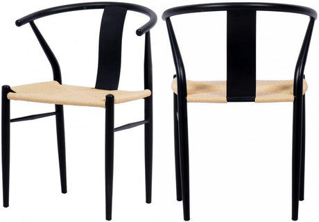 Beck Dining Chair In Black (Set Of 2) - 893Black - C | Meridian | Home Elegance USA