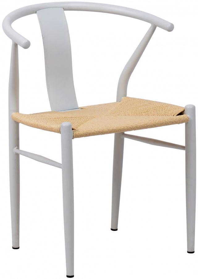 Beck Dining Chair In White (Set Of 2) - 893White - C | Meridian | Home Elegance USA