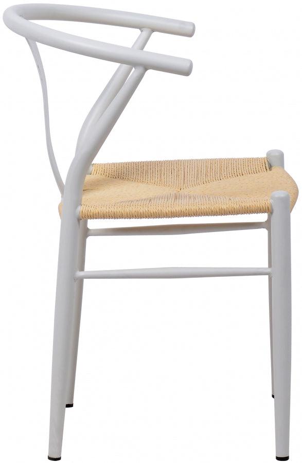 Beck Dining Chair In White (Set Of 2) - 893White - C | Meridian | Home Elegance USA